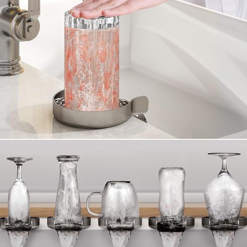 Rinceur De Verre Pour Robinet En Métal Pour Éviers De Cuisine Lave-Bouteilles