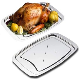 Bassin de cuisson en acier inoxydable pour dinde, grille de poulet, barbecue, rôti