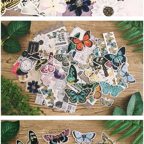 60pcs Beaux Autocollants D'artisanat De Papillon