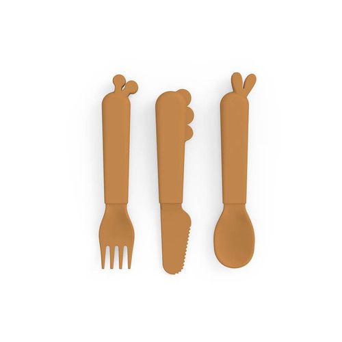 Lot De 3 Couverts Kiddish Deer Friends - Moutarde - Moutarde