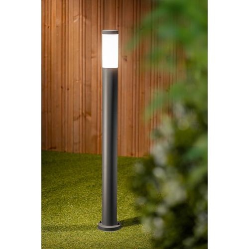 Lampadaire Chemin Extérieur Éclairage Gris Foncé 1m Diffuseur Opale.[G28]