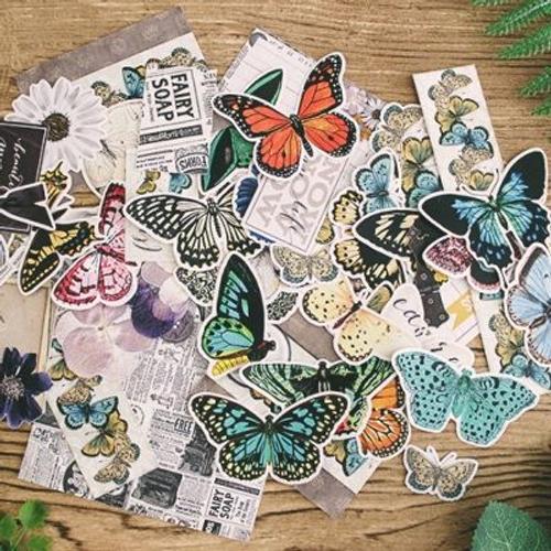 60pcs Beaux Autocollants D'artisanat De Papillon