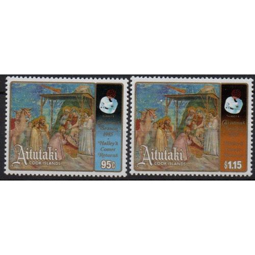 Aitutaki ( Australie ) Timbres Passage De La Comète De Haley 1985