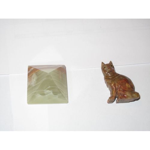 Statuette Chat En Pierre