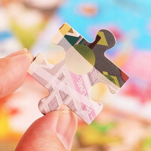 4 Puzzle Dinosaure Style Jurassique En Bois Ex