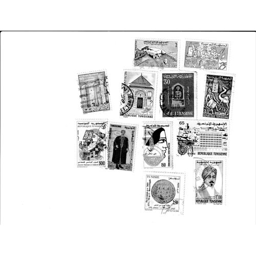 12 Timbres Oblitérés De Tunisie Emis Entre 1959 Et 2004