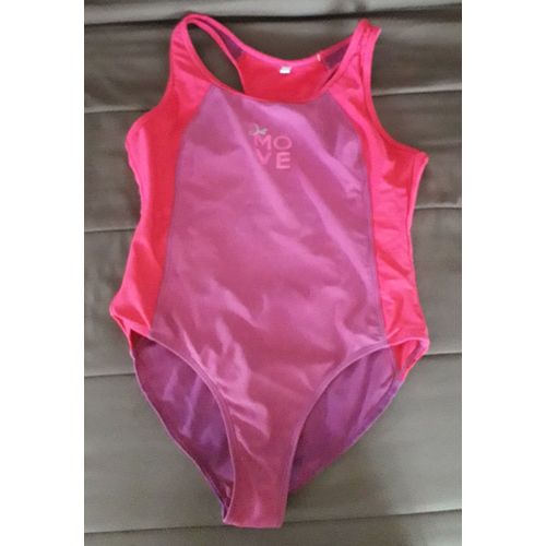 Maillot De Bain Violet Et Rose Fille