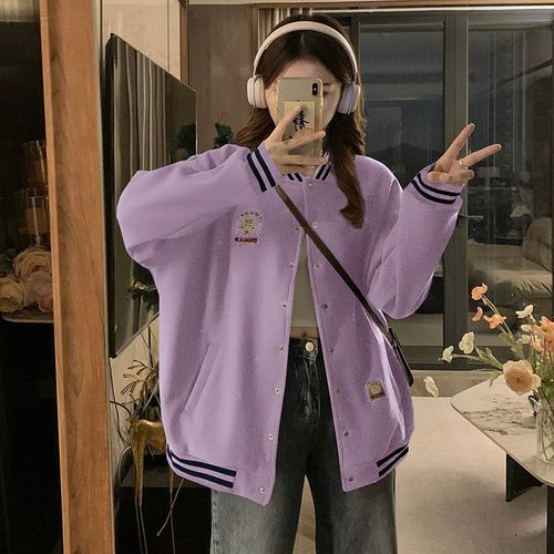 Veste De Baseball Patchwork À Capuche Noire Pour Femme, Veste De Niche Au Design De Début De Printemps