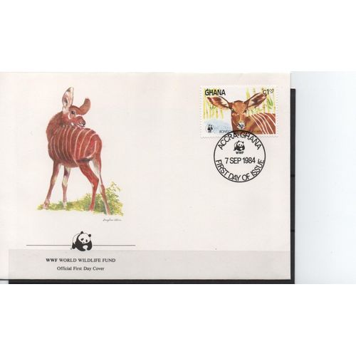 Ghana Timbres Animaux En Voie De Disparition 1984 4 Fdc