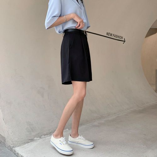 Short De Costume Pour Femme, Short D'été Ample, Taille Haute, Slim, Décontracté, Jambes Larges