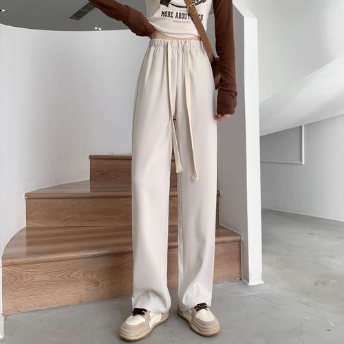 Pantalon De Costume Pour Petites Femmes Avec Cordons De Serrage, Pantalon Large Pour La Marche Paresseuse, Pantalon Décontracté Drapé Pour Femmes