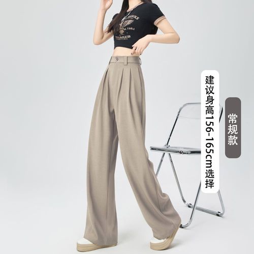 Pantalon Large Pour Femme Au Printemps Et En Été, Pantalon Décontracté Drapé À Tube Droit, Design Ample, Pantalon De Costume Plissé