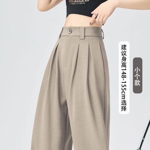 Pantalon Large Pour Femme Au Printemps Et En Été, Pantalon Décontracté Drapé À Tube Droit, Design Ample, Pantalon De Costume Plissé