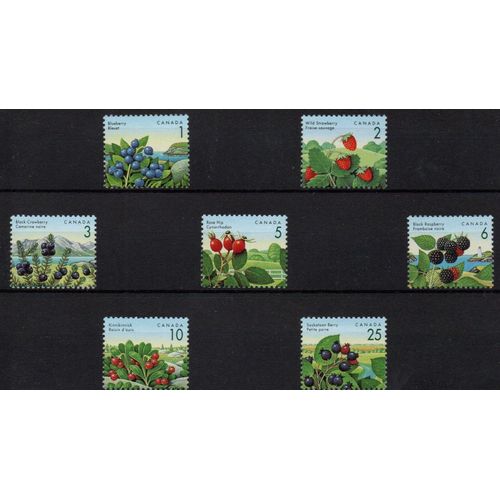 Canada Timbres Fruits Des Bois 1970