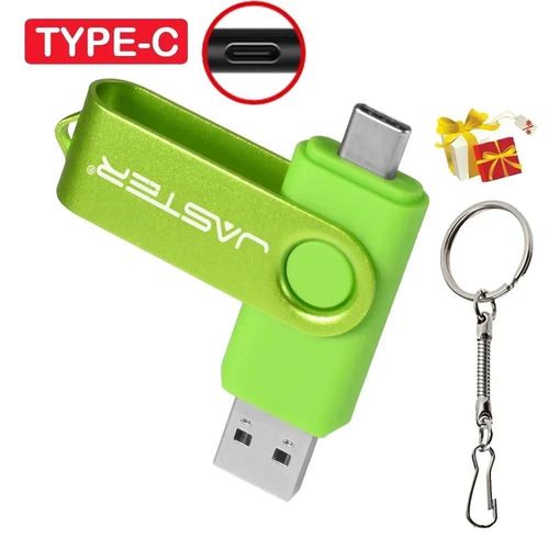Clé USB TYPE-C, Capacité réelle Pen Drive, Clé gratuite JOMemory Stick Creative Business Gift Red U Disk-4 GO-Vert