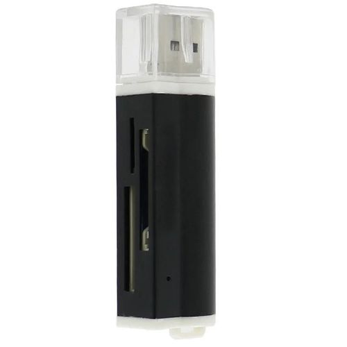 Lecteur de carte Micro SD multi-en 1, adaptateur de carte mémoire USB 2.0 pour lecteur de carte Microsd SDHC TF M2 MMC MS PRO DUO--Noir