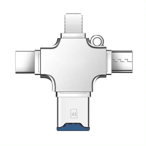 Lecteur de carte mémoire Micro SD 4 en 1, pour IPhone, ISub, Android, Mac, PC, appareil photo, éclairage de type C, USB C, portable--4 en 1
