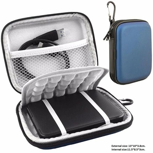 Sac de transport de disque dur externe 2.5 résistant aux chocs pour WD My passeport Ultra Slim Essential WD Elements SE 500 go 1 to 2 to--Bleu