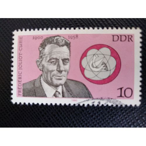 Timbre Allemagne / Rda Yt 2157 Jean Frédéric Joliot-Curie (1900-1958) 1980 (050209 )