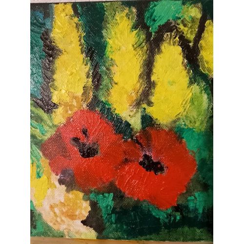 Tableau Original Peinture À L'huile Les Fleurs