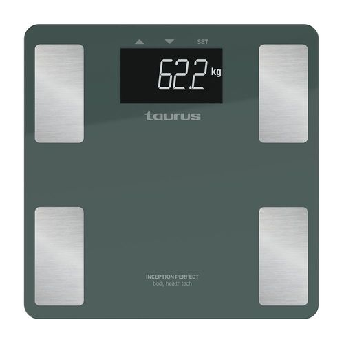 Pèse-Personne Impédancemètre Taurus Inception Perfect 10 Utilisateurs Noir Gris