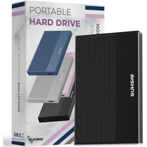 Disque Dur Externe 1 To Hdd De Sauvegarde De Données ¿ Extension De Mémoire 2,5"" Disque Dur Portable Usb 3.0 Compatible Avec Mac, Ordinateur De Bureau, Pc, Ps4, Ps5, Xbox One (Noir)[X153]