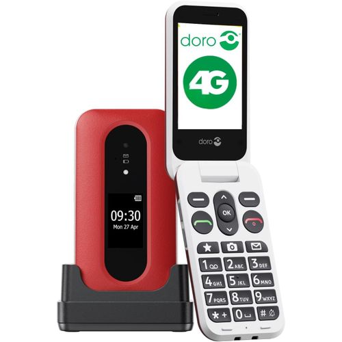 Téléphone Portable Senior DORO Leva L30 Rouge/Blanc