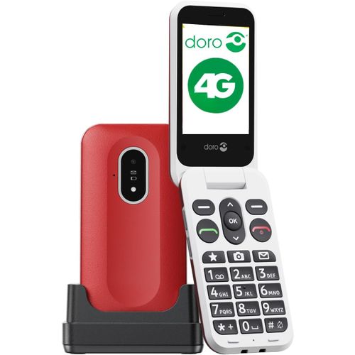Téléphone Portable Senior Doro Leva L20 Rouge/Blanc