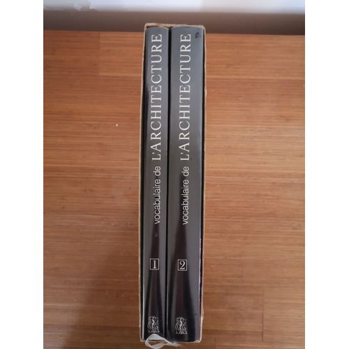 Vocabulaire De L'architecture - 2 Tomes - Principes D Analyse Scientifique