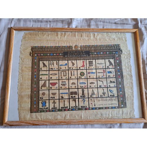 Tableau sous verre Papyrus original
