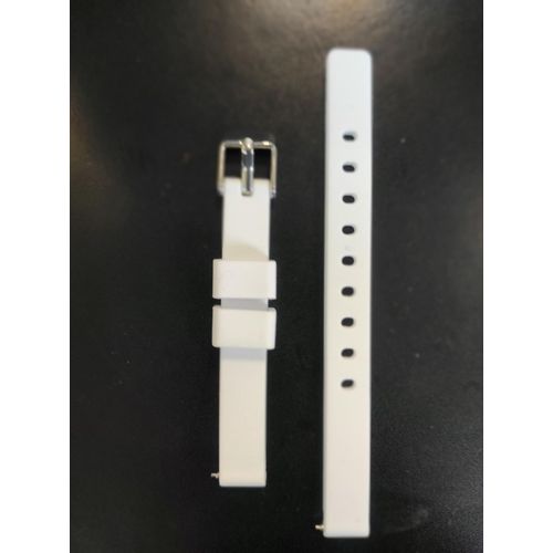 Bracelet De Montre 10 Mm Silicone Blanc