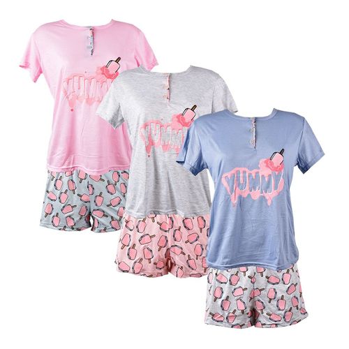 Pyjama Court Femme Sara Line 374 Pack De 3