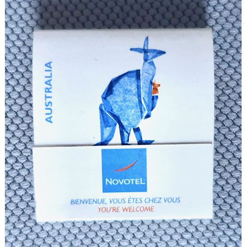 Pochette Allumettes Publicitaire Novotel Australia, Australie. Kangourou. Groupe Accor. Pleine