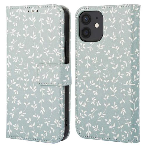 Imoshion Étui De Téléphone Portefeuille Design Iphone 12 (Pro) Smoke Green Flowers