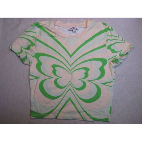 T-Shirt Beige Et Vert, Xs