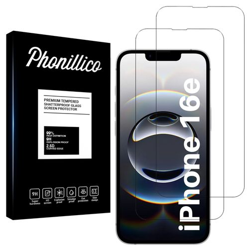 Verre Trempé Pour Iphone 16e [Pack 2] Film Vitre Protection Ecran Phonillico®