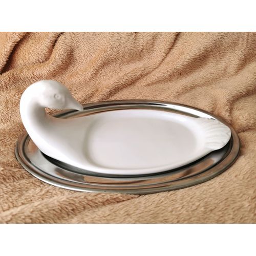 Plat De Service À Foie Gras En Porcelaine Blanc Revol Paris