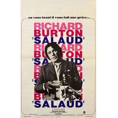 *** Salaud De Michael Tuchner - 1971 - Richard Burton - Affiche De Cinéma Originale - 39 X 59 - Très Bon Etat ***
