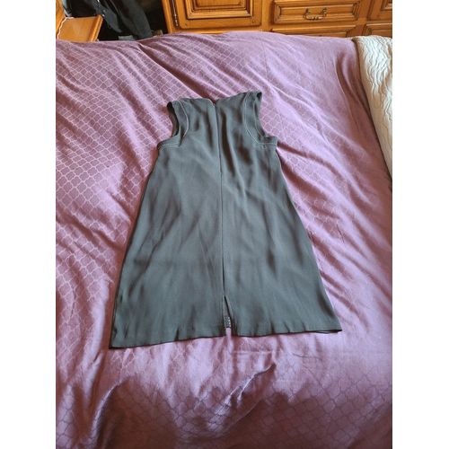 Robe Noir Avec Surpiqure Blanche T 38 De Marque Mango