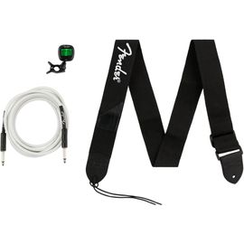 Fender Accessories Bundle Pack Câble, Accordeur À Pince Et Sangle De Guitare
