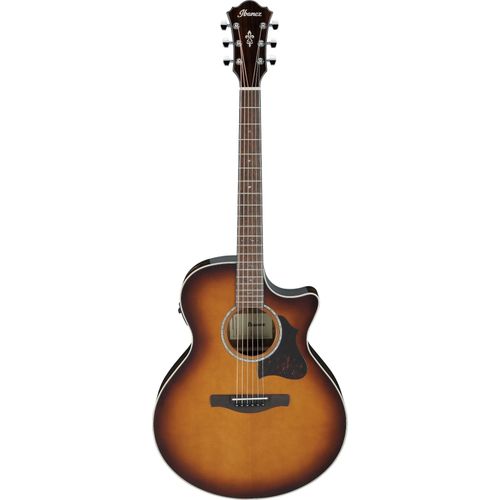 Ibanez Ae160 Vintage Mahogany Sunburst High Gloss Guitare Électro-Acoustique Folk