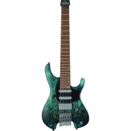 Ibanez Q547pb Cosmic Blue Low Gloss Guitare Électrique 7 Cordes Sans Tête Avec Housse