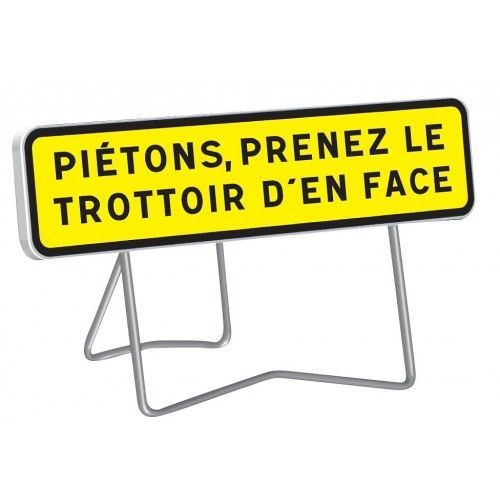 Panneau de signalisation JH indication PIÉTONS - classe T1 - 1000x300 mm TALIAPLAST