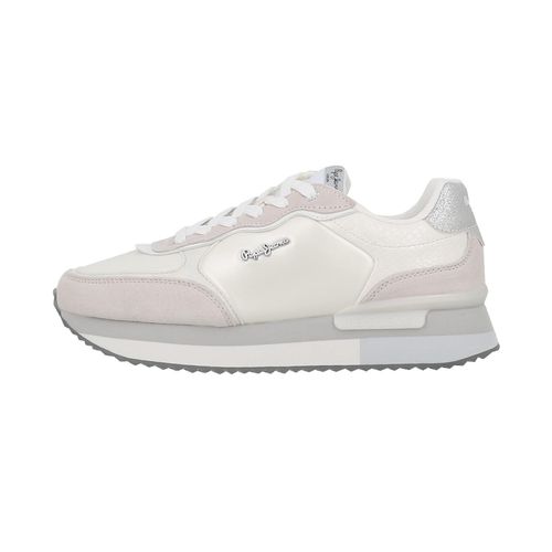 Chaussures Basses Cuir Ou Simili Pepe Jeans Rusper Shine Blanc