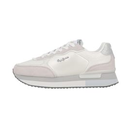 Chaussures Basses Cuir Ou Simili Pepe Jeans Rusper Shine Blanc