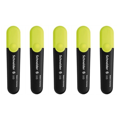 Schneider Lot De 5 Surligneurs Job Jaune