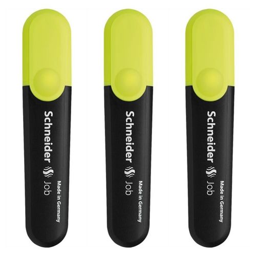 Schneider Lot De 3 Surligneurs Job Jaune
