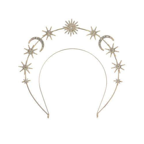 Diadème Couronne Calypso Métal Or Femme