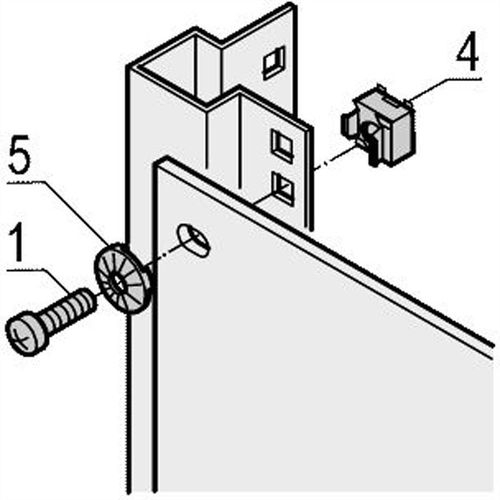 Schroff Ecrou-Cage De Mise A La Masse M6 Paquet 100p