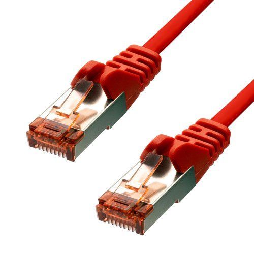 ProXtend - Cordon de raccordement - RJ-45 (M) pour RJ-45 (M) - 30 cm - 5.8 mm - paire torsadée écrantée (F/UTP) - CAT 6 - moulé, sans crochet, bloqué - rouge